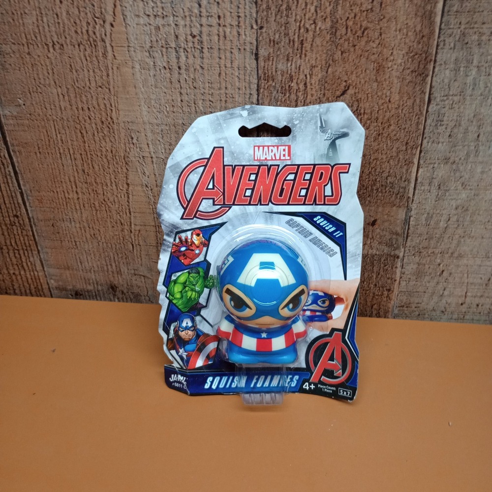 Marvel Avengers Squish Foamies Captain America Ja-Ru Stress Relief Toy 6811 C